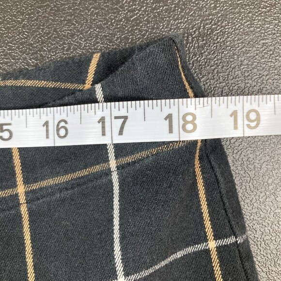 J Jill Pants 16P Women Black Gold Windowpane Check Stretch Career Holiday Office - Picture 11 of 13